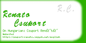 renato csuport business card